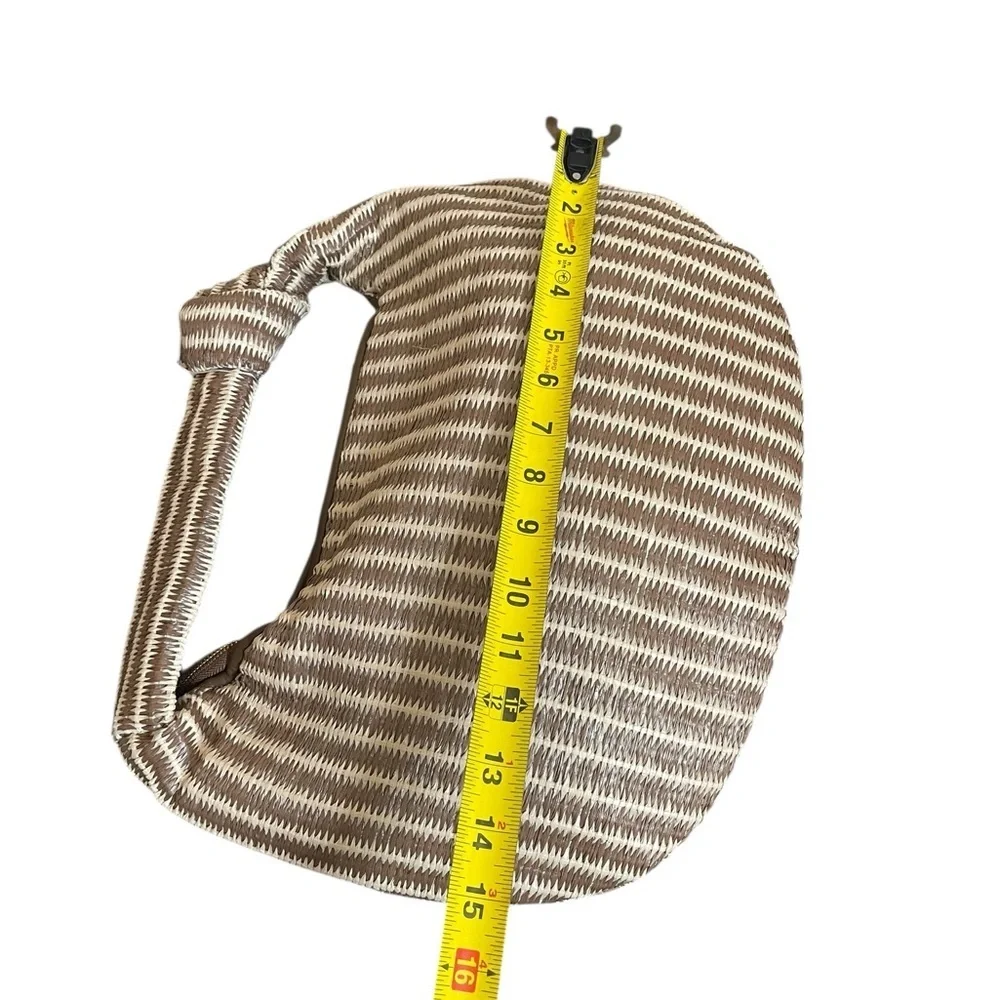 Anthropologie Melie Bianco The Brigitte Satchel‎ Raffia Edition in Tan / Cream